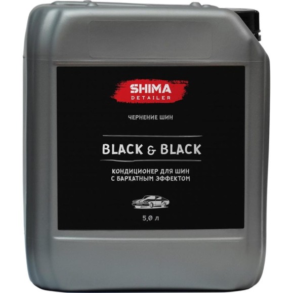 Чернитель для шин SHIMA DETAILER BLACK & BLACK с бархатным эффектом, 5 л 4603740920063 Чернитель для шин SHIMA DETAILER BLACK & BLACK с бархатным эффектом, 5 л 4603740920063