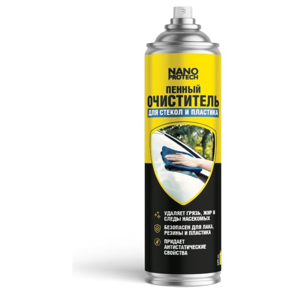 Пенный очиститель для стёкол и пластика Nanoprotech 400 мл NPGPO0023