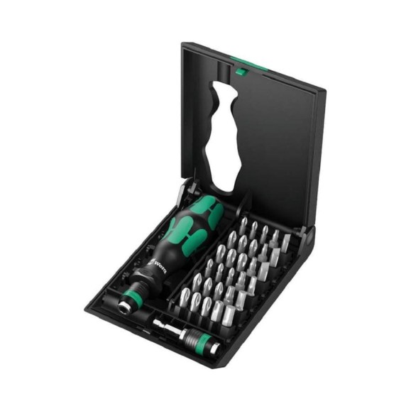 Набор бит с рукояткой битодержателем Wera Kraftform Kompakt, 32 предмета, WE-057110