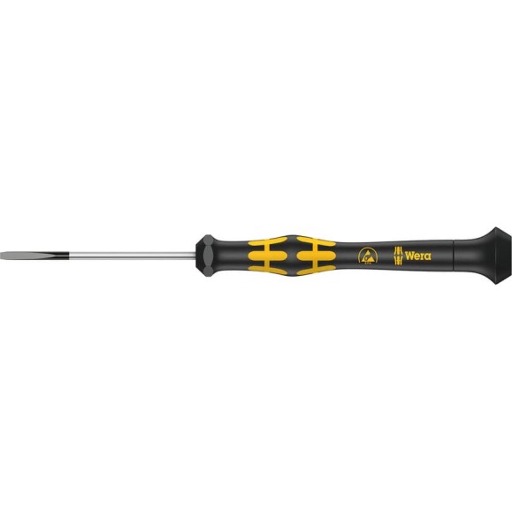 Отвёртка WERA 1578 A SL ESD Micro шлицевая антистатическая для прециз.работ, 0.30x1.8x60 мм WE-030102