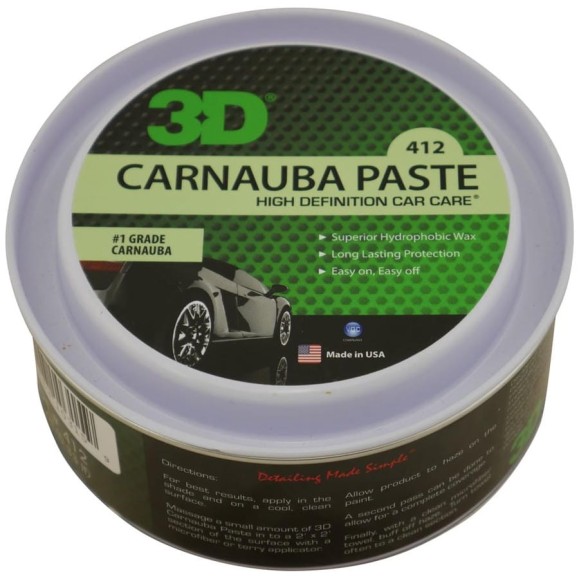 Твердый воск 3D Carnauba Paste Wax Paste 412 0.33 л 020545