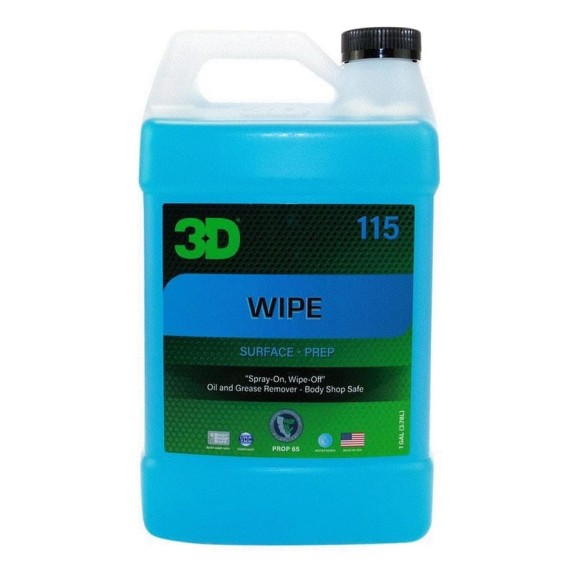 Очиститель ЛКП 3D Wipe 115G01 перед нанесением защитного покрытия, 3.78 л 020859