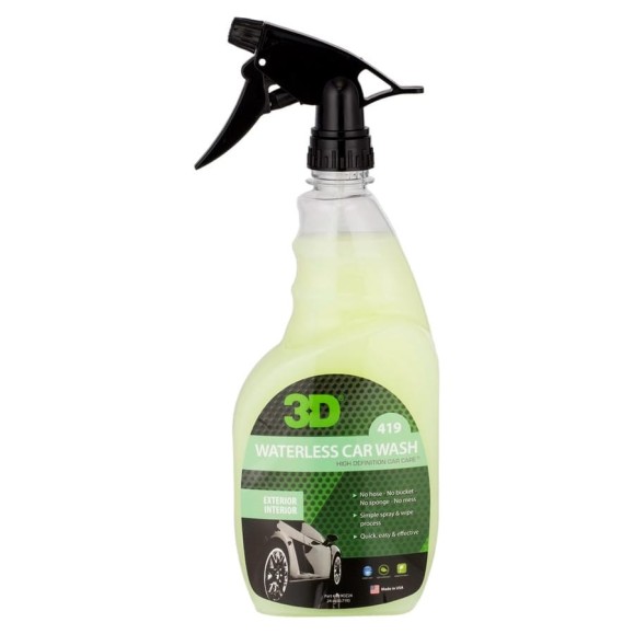 Очиститель ЛКП 3D Waterless Car Wash 419OZ24 безводный, безмыльный, 0.71 л 020546 Очиститель ЛКП 3D Waterless Car Wash 419OZ24 безводный, безмыльный, 0.71 л 020546