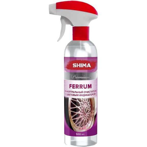 Очиститель дисков и кузова с индикатором цвета SHIMA PREMIUM FERRUM pH-нейтральный 500 мл 4631111174432 Очиститель дисков и кузова с индикатором цвета SHIMA PREMIUM FERRUM pH-нейтральный 500 мл 4631111174432