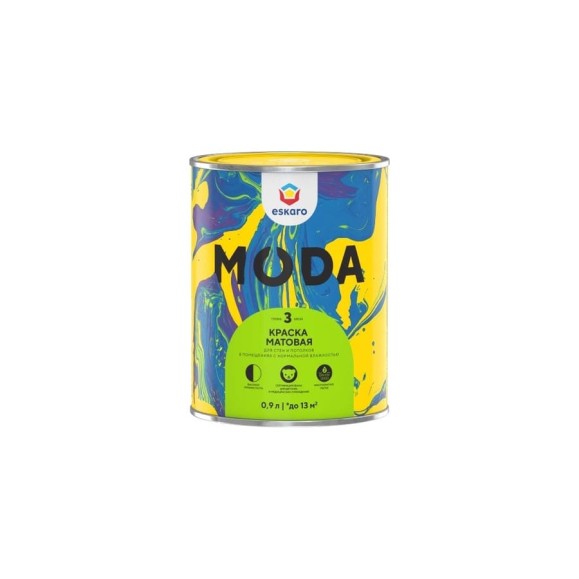 Краска Eskaro MODA 3, 0.9 л K0208 Краска Eskaro MODA 3, 0.9 л K0208