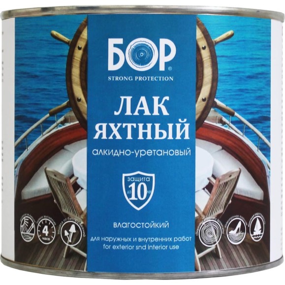 Яхтный лак для дерева Бор глянец 2,3 кг архив 4607023396903 Яхтный лак для дерева Бор глянец 2,3 кг архив 4607023396903