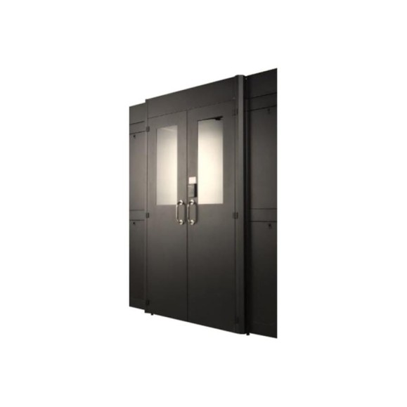 Распашная дверь коридора LANMASTER 1200 мм, для шкафов DCS, 42U, стекло, без замка LAN-DC-HDRM-42Ux12