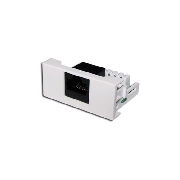 Розетка LANMASTER Mosaic 22.5x45, 1xRJ-45 Cat.6, белая, LAN-WA-LP-45/6-WH