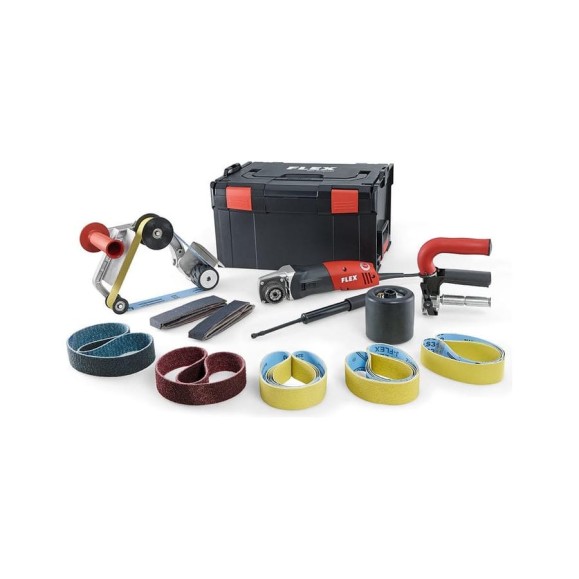 Комплект FLEX BSE 14-3 INOX Set: ленточная шлифовальная машина для труб + насадка-напильник BF 100 + радио 497398