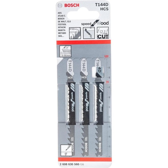 Пилки для лобзика 3 шт. Bosch 2.608.630.560