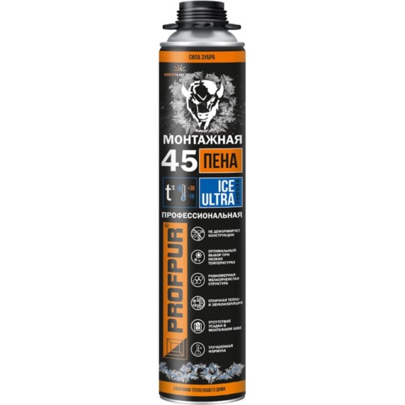 Пена Profpur ICE ULTRA -18С, проф., зимняя, 750 мл / 880 г 01-02-20 586712 Пена Profpur ICE ULTRA -18С, проф., зимняя, 750 мл / 880 г 01-02-20 586712