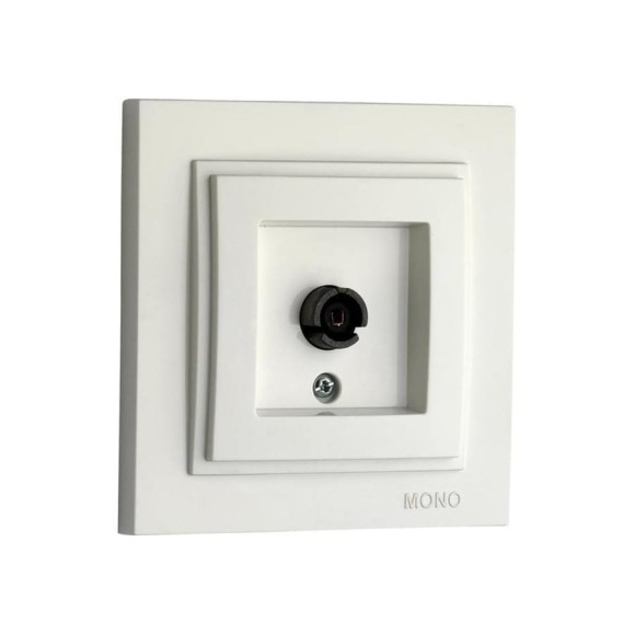 Проходная-универсальная TV розетка MONO ELECTRIC с экраном DESPINA белый 102-190005-137 Проходная-универсальная TV розетка MONO ELECTRIC с экраном DESPINA белый 102-190005-137