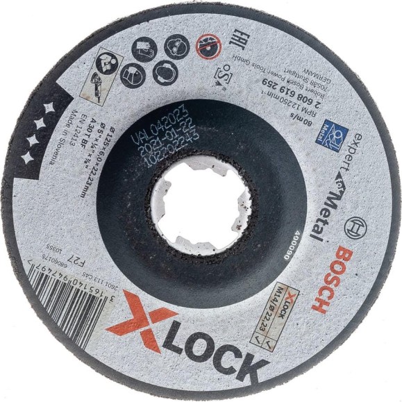 Обдирочный диск по металлу X-LOCK (125x6x22.2 мм) Bosch 2608619259 Обдирочный диск по металлу X-LOCK (125x6x22.2 мм) Bosch 2608619259