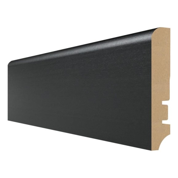 Плинтус Aktuell Design (16x81x2400 мм; МДФ; Черная структура) Hannahholz AD 81402.01