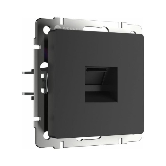 Розетка Ethernet RJ-45 WERKEL черный матовый W1181008 a051606