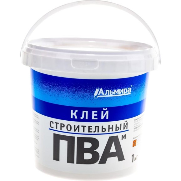 Клей ПВА Альмира строительный 1,0 кг 00-00000236 Клей ПВА Альмира строительный 1,0 кг 00-00000236