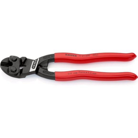 Болторез компактный Knipex, CoBolt, голова 20 градусов, 200 мм, чёрный, 1К ручки, KN-7121200SB Болторез компактный Knipex, CoBolt, голова 20 градусов, 200 мм, чёрный, 1К ручки, KN-7121200SB