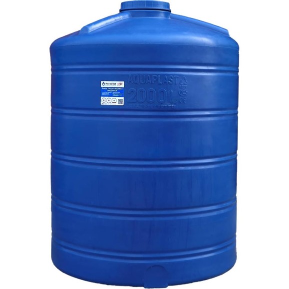 Овально-вертикальная емкость AQUAPLAST 2000 л, синяя 4630017951840 Овально-вертикальная емкость AQUAPLAST 2000 л, синяя 4630017951840