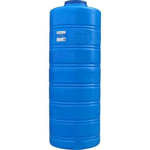 Овально-вертикальная емкость AQUAPLAST 1000 л, синяя 4630017951833 Овально-вертикальная емкость AQUAPLAST 1000 л, синяя 4630017951833