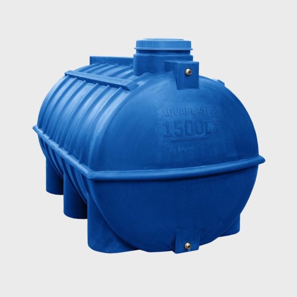 Овально-горизонтальная емкость AQUAPLAST 1500 л, синяя 4630017953189