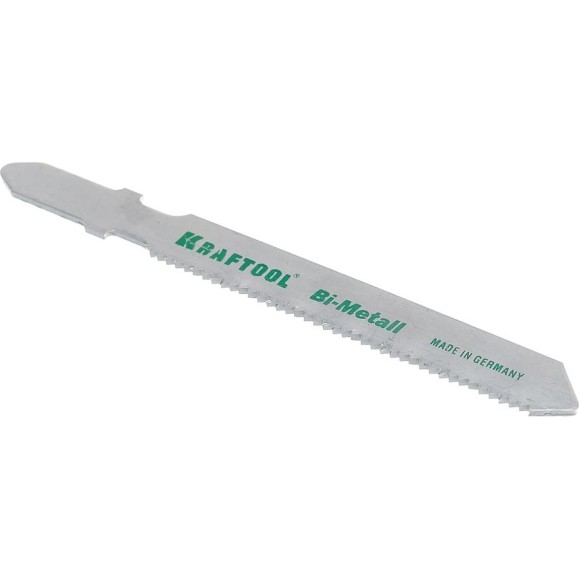 Пилки KRAFTOOL для эл/лобзика, Bi-Metall, по металлу, 1,5-2мм, EU-хвост., шаг 1,2мм, 55мм, 2шт 159555-1,2