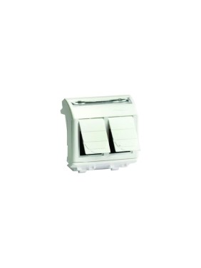 Компьютерная розетка DKC RJ-45, категория 5Е, слоновая кость, 2 модуля 75656S