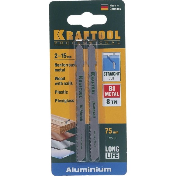 Полотно 2 шт. (75 мм; шаг 3 мм) по металлу для электролобзика KRAFTOOL 159556-3