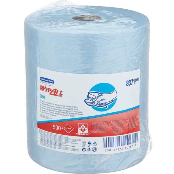 Протирочный материал Kimberly-Clark WypAll X60, большой рулон, синий 8371 Протирочный материал Kimberly-Clark WypAll X60, большой рулон, синий 8371