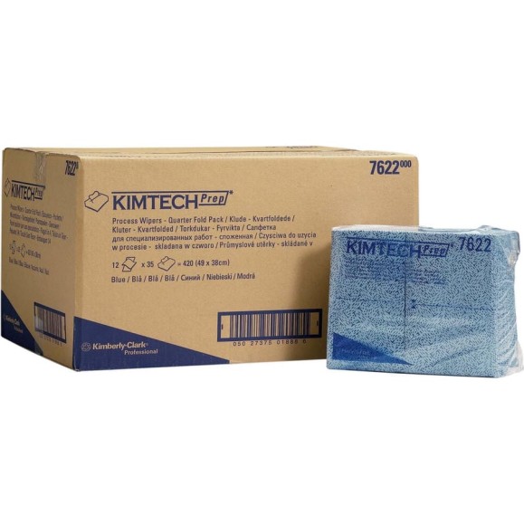 Протирочные салфетки Kimberly-Clark Kimtech сложенные в 1/4, синий 7622