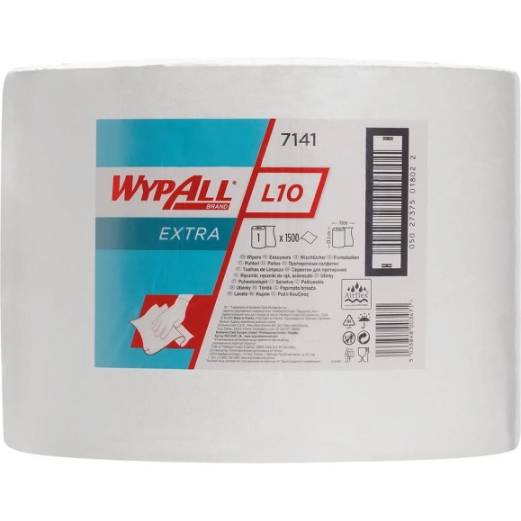 Протирочные салфетки Kimberly-Clark WypAll L10 EXTRA Большой рулон, белый 7141
