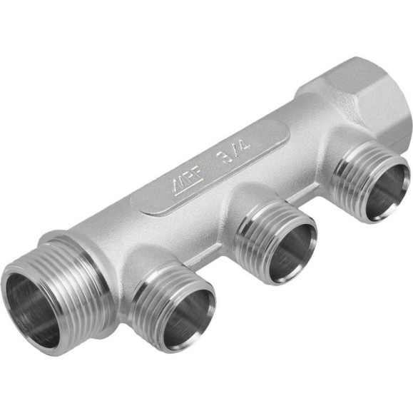 Коллектор MPF 3 выхода х3/4"х1/2", наружная резьба ИС.071057