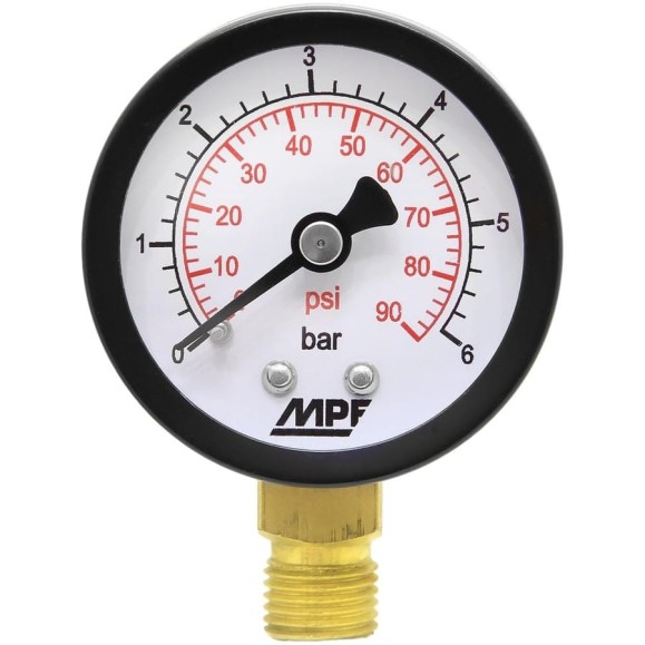 Манометр радиальный MPF 6 Бар, кл. точности 2,5, 1/4" нар. резьба ИС.160270