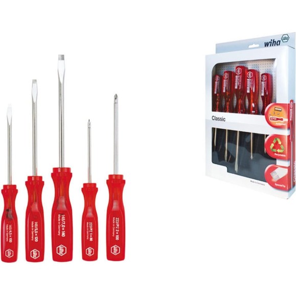 Набор отверток Wiha Classic 148 ZK5 5 ед 00108 Набор отверток Wiha Classic 148 ZK5 5 ед 00108