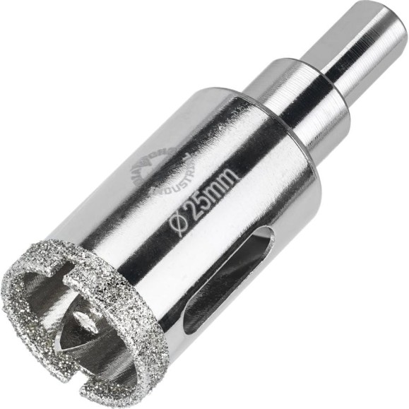 Коронка алмазная по керамограниту и керамике с центрирующим сверлом 25 мм Diamond Industrial DIDCSC025