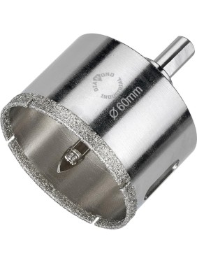 Коронка алмазная по керамограниту и керамике с центрирующим сверлом 60 мм Diamond Industrial DIDCSC060