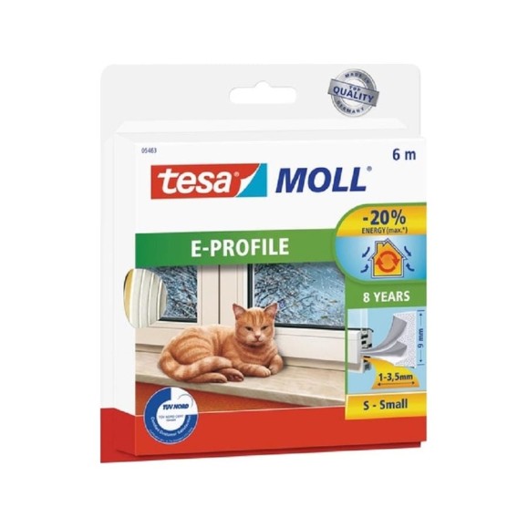 Резиновый уплотнитель TESA Е-профиль (белый; 6 м) 05463-00122-00 Резиновый уплотнитель TESA Е-профиль (белый; 6 м) 05463-00122-00