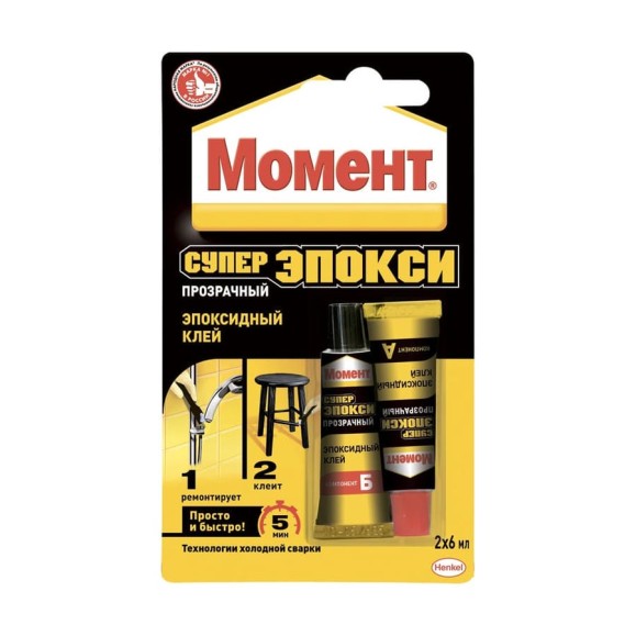 Супер клей эпоксидный (2х25 мл) Момент 1371261