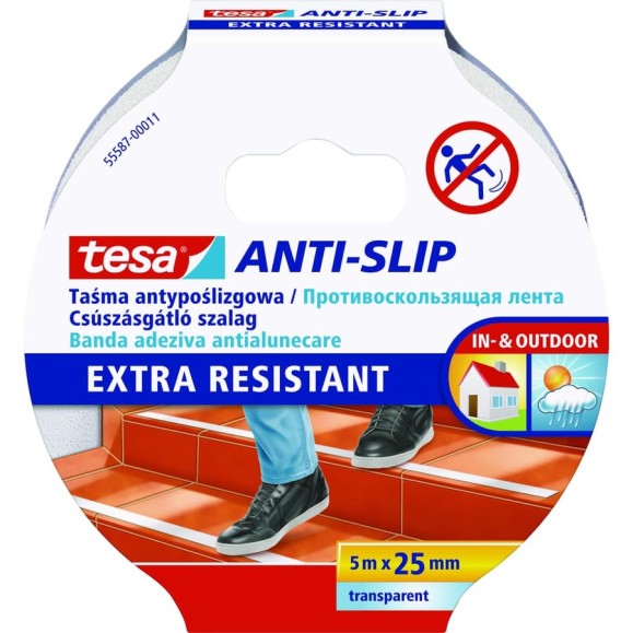 Противоскользящая лента TESA прозрачная, 5 м х 25 мм 55587-00011-11