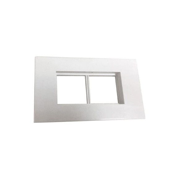 Суппорт с рамкой LANMASTER для короба 120х50 мм, 45х90 мм, белый LAN-CT120-F45x90-WH