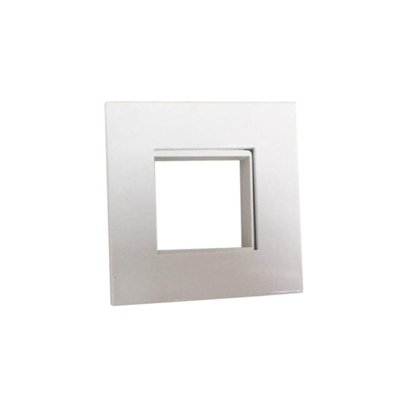 Суппорт с рамкой LANMASTER для короба 120х50 мм, 45х45 мм, белый LAN-CT120-F45x45-WH