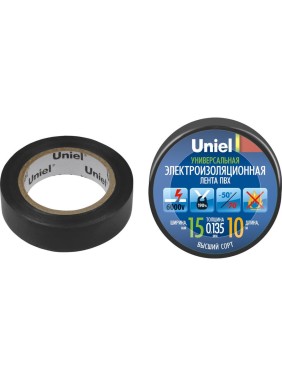 Изоляционная лента Uniel 10/15/01 BLK UIT-135P 4510