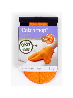 Двусторонняя перчатка-варежка для уборки CATCHMOP 23х21 см, оранжевый 2911-3010