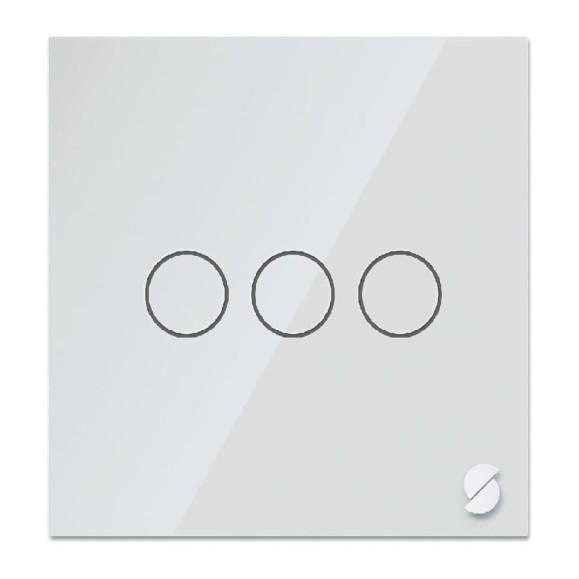 Умный трехклавишный выключатель Sibling белый Powerlight-WS3W 00-00003047