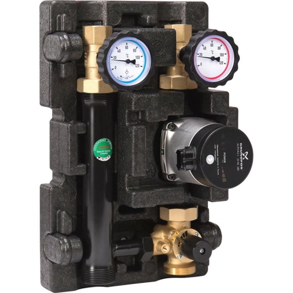 Насосно-смесительный модуль Huch EnTec Eco2 MK DN25 с насосом Grundfos UPM3 HYBRID 25-70 101.35.025.04 GF *
