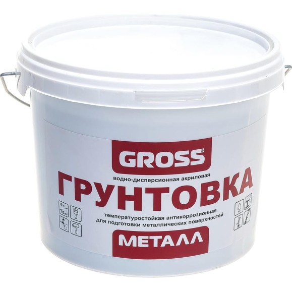 Грунтовка по металлу GROSS Металл 4кг 4620002841043 Грунтовка по металлу GROSS Металл 4кг 4620002841043