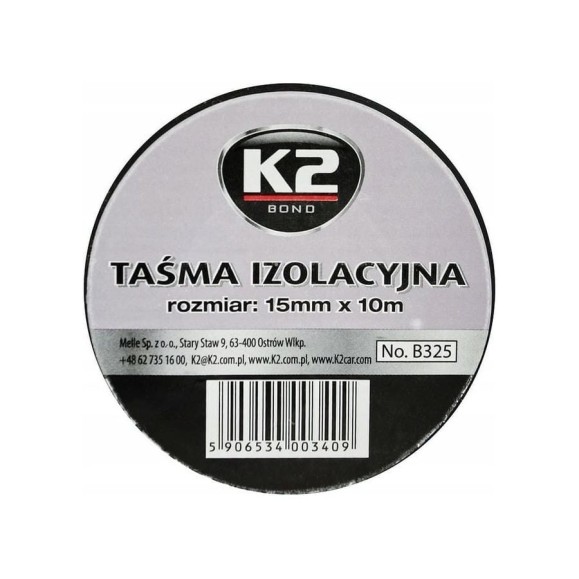 Изолента K2 черная 15мм х 10м B325 Изолента K2 черная 15мм х 10м B325
