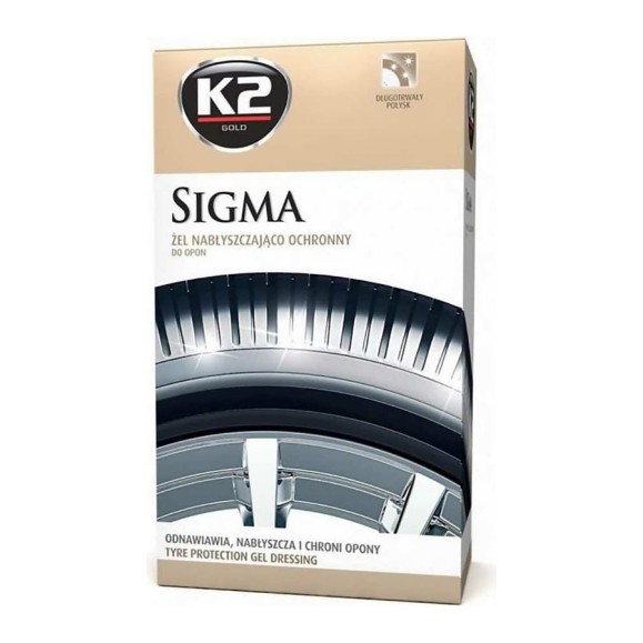 Гель для полировки и защиты шин K2 GOLD SIGMA, 500мл + губка G157