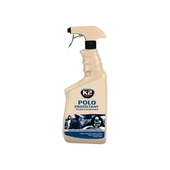 Полироль пластика K2 POLO PROTECTANT black man, спрей 770 мл K417BL