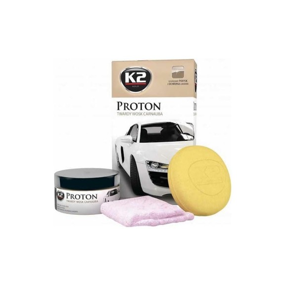 Твердый воск с карнаубой K2 GOLD PROTON, 200 мл + аппликатор G040