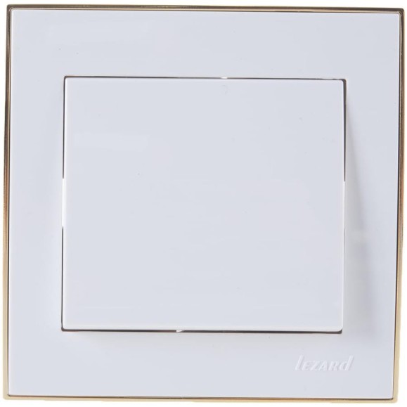 Выключатель LEZARD RAIN белый с бок. вст. Золото 703-0226-100 Выключатель LEZARD RAIN белый с бок. вст. Золото 703-0226-100